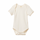 Nature Baby Cotton Short Sleeve Bodysuit - Natural