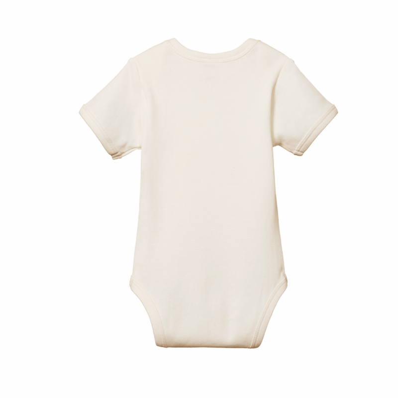 Nature Baby Cotton Short Sleeve Bodysuit - Natural