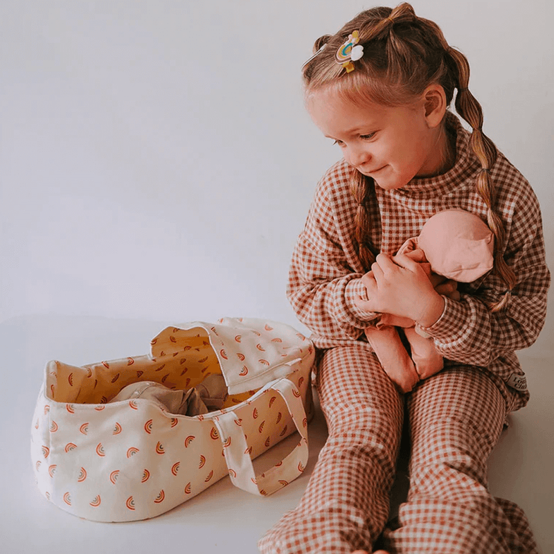 Olli Ella Dinkum Doll Carry Cot - Rainbow