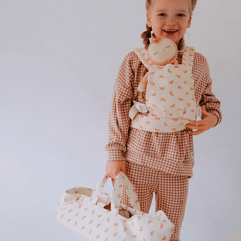 Olli Ella Dinkum Doll Carry Cot - Rainbow