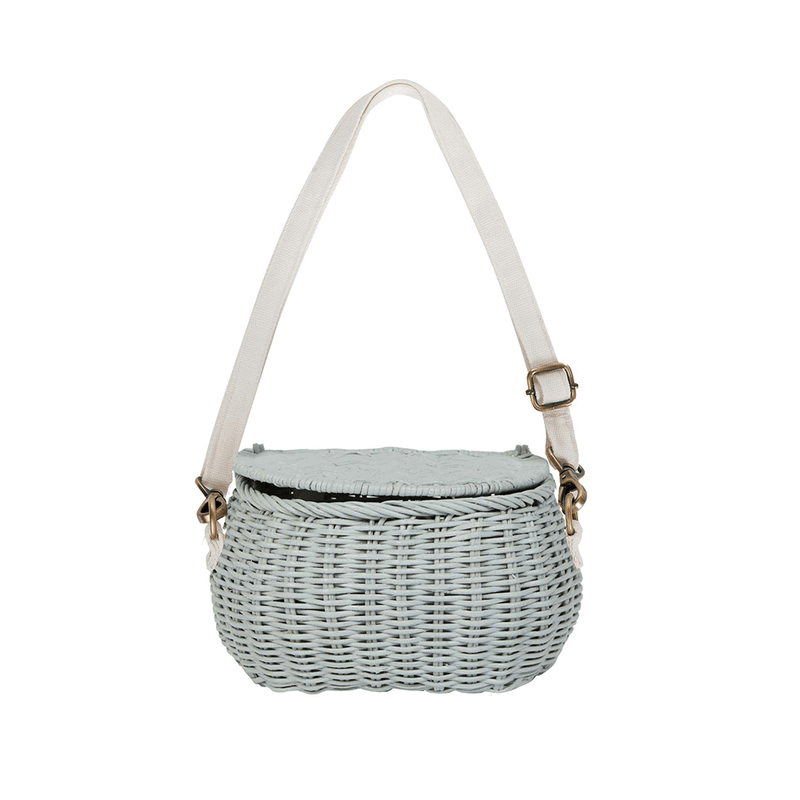 Olli Ella Minichari Bag - Vintage Blue