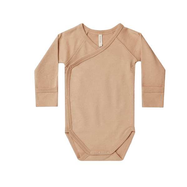 Quincy Mae Side-Snap Bodysuit - Apricot