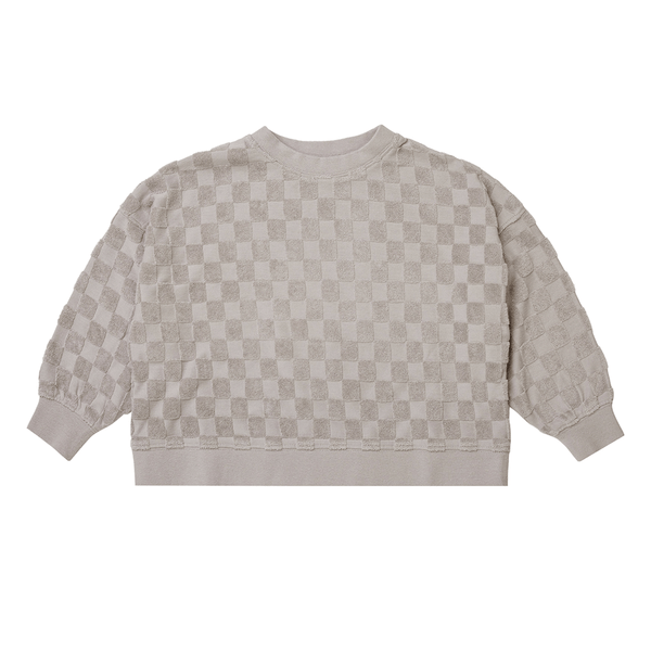 Rylee + Cru Boxy Pullover - Cloud Check