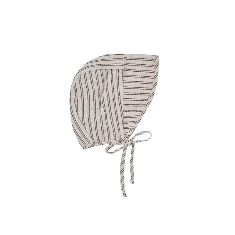 Rylee + Cru Brimmed Bonnet - Black Pinstripe