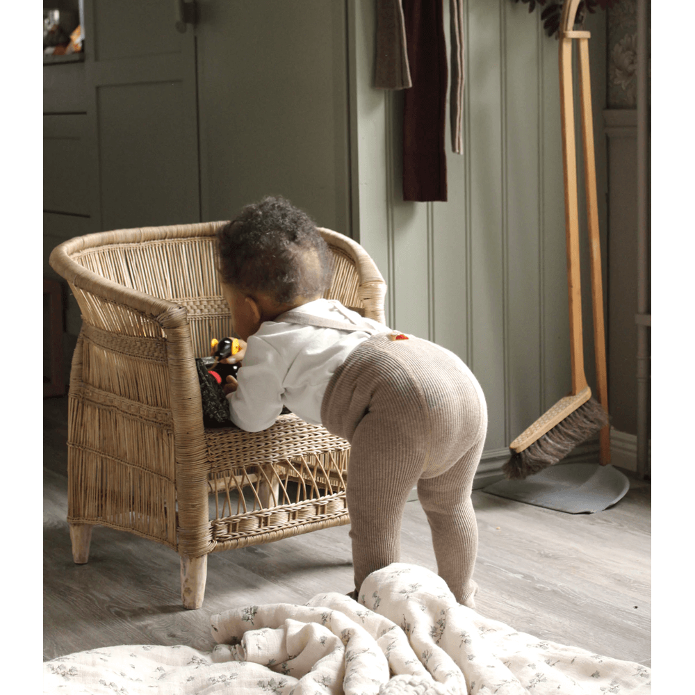 Silly Silas Footed Tights - Peanut