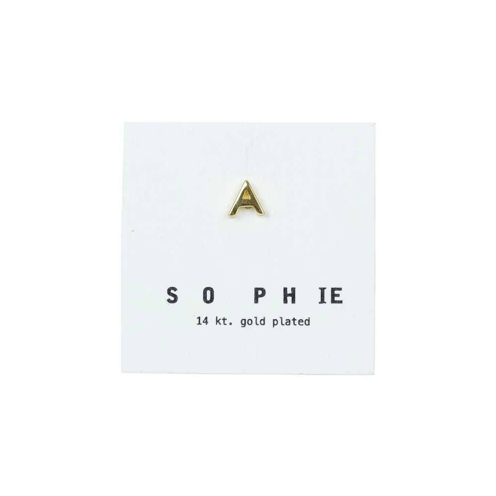 Sophie Store Little Letter Stud - Gold
