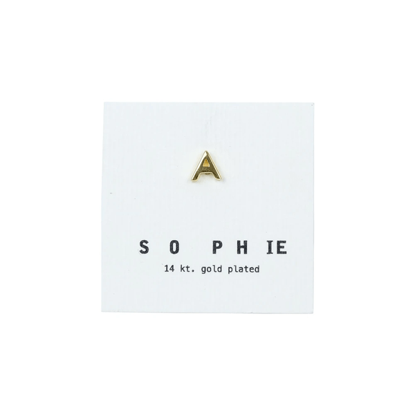 Sophie Store Little Letter Studs - Gold