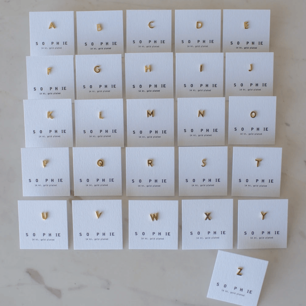 Sophie Store Little Letter Stud - Gold