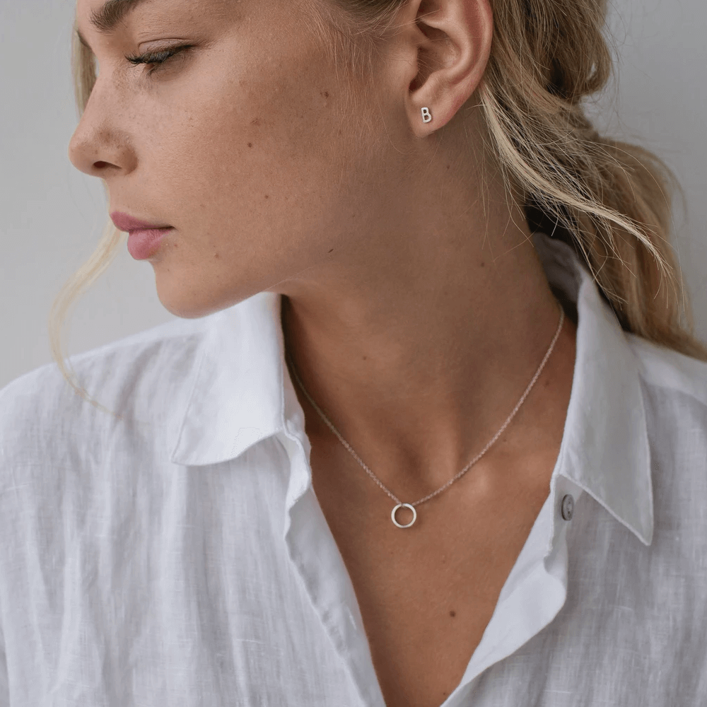 Sophie Store Little Letter Studs - Silver