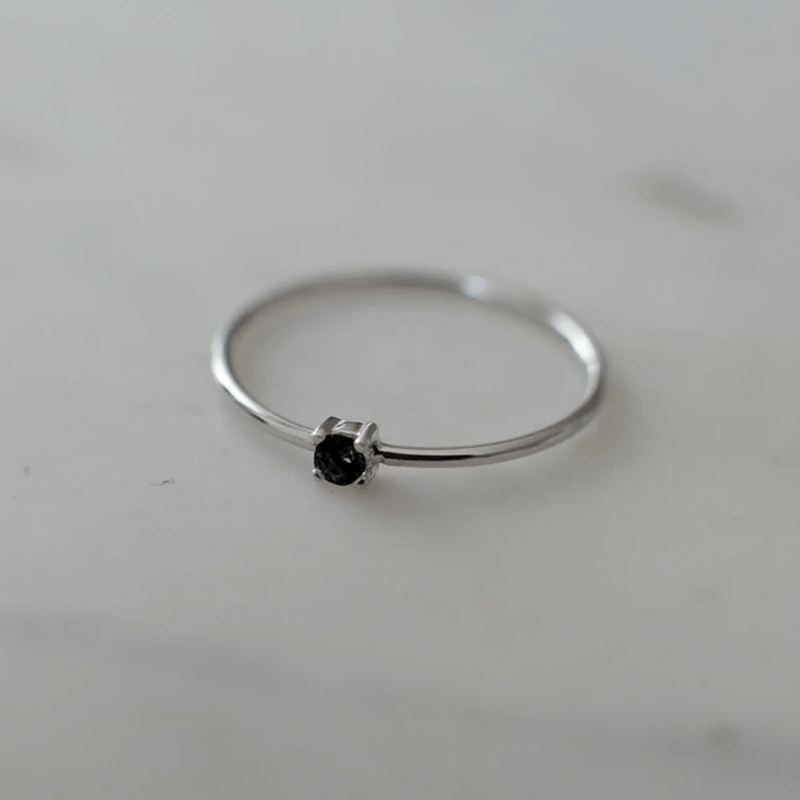 Sophie Store Mini Rock Ring - Black