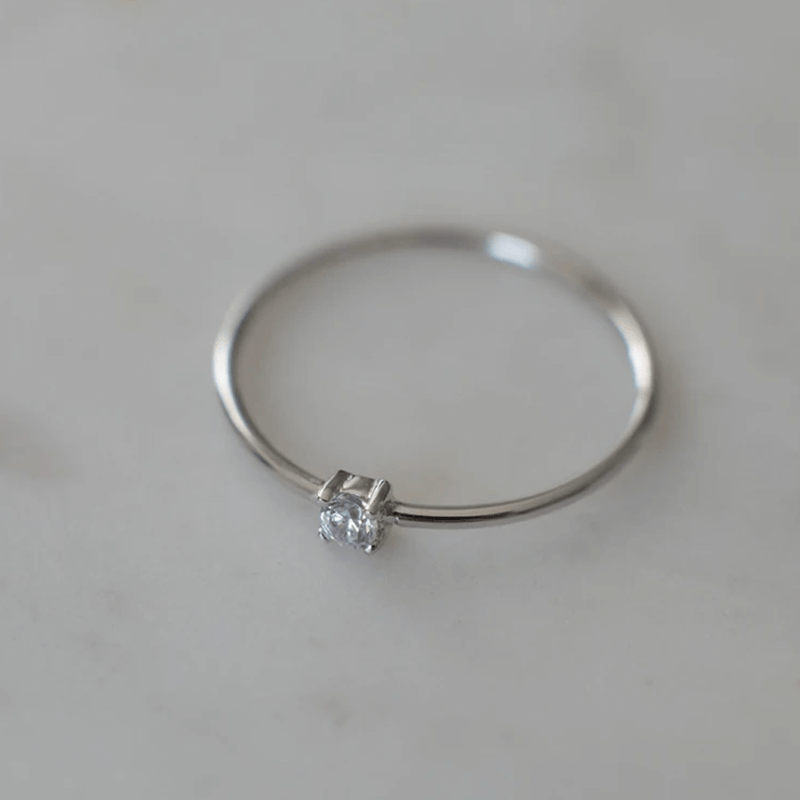 Sophie Store Mini Rock Ring - Clear