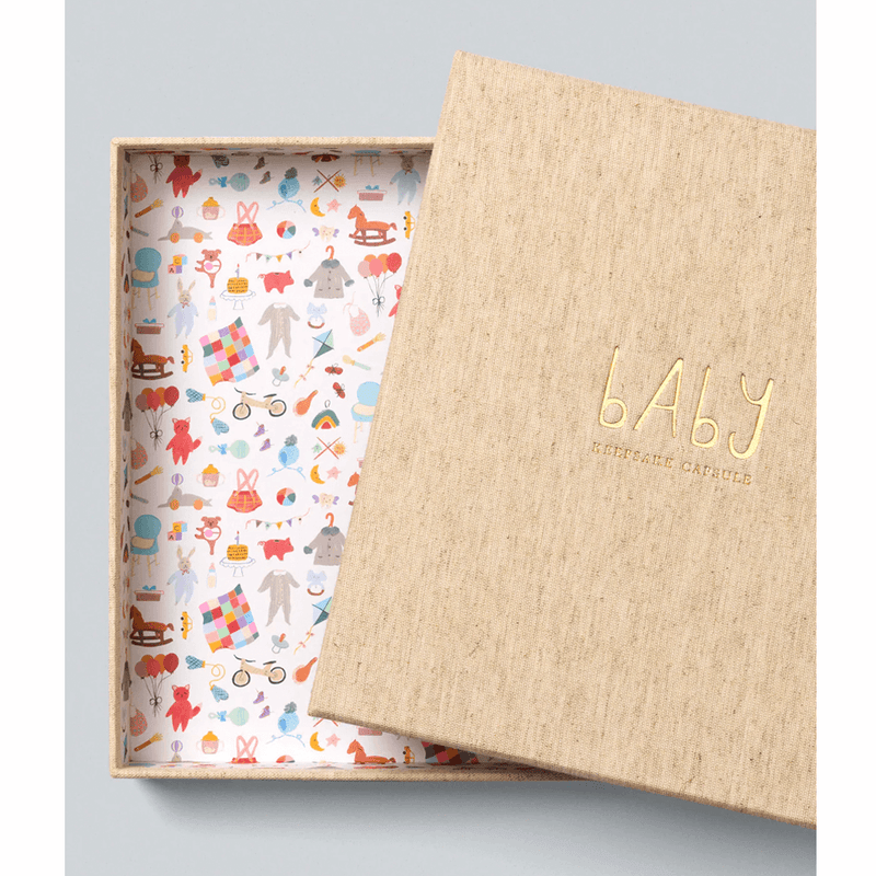 Write To Me Baby Keepsake Capsule - Oatmeal