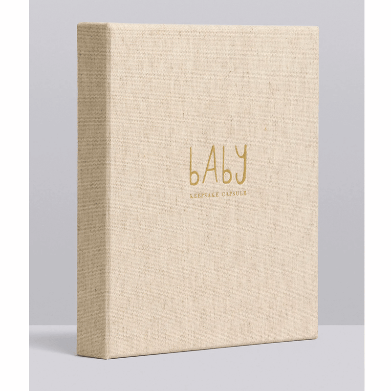 Write To Me Baby Keepsake Capsule - Oatmeal
