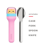 Zoku - Kids Pocket Utensils Kitty Pink