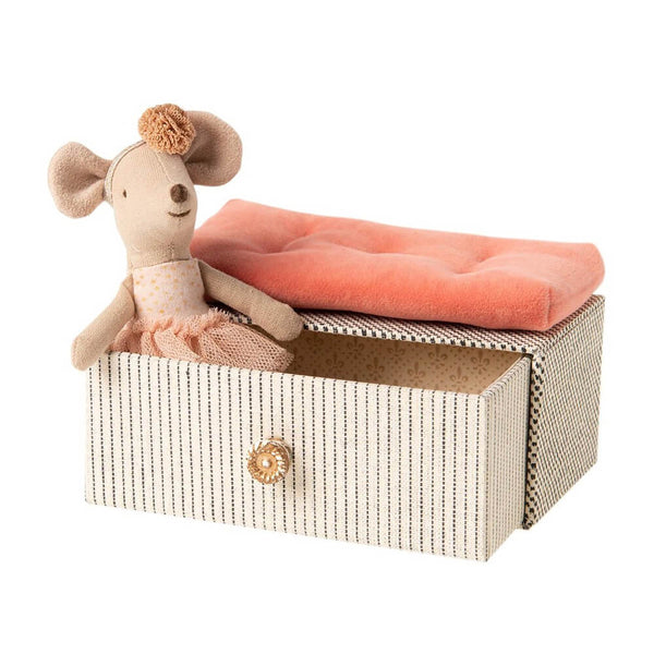 Maileg Dancing Little Sister Mouse in Daybed