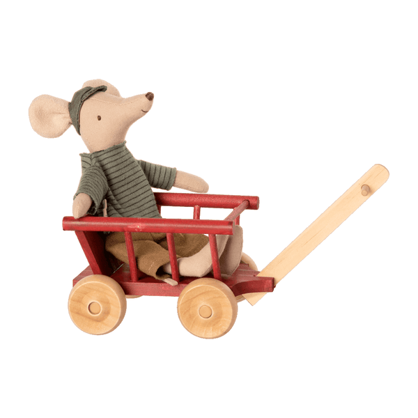 Maileg Wagon Micro - Dusty Red