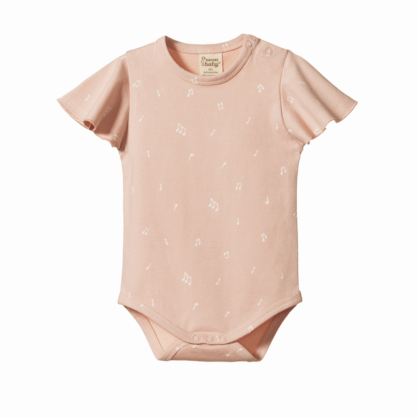 Nature Baby Petal Sleeve Bodysuit - Melody