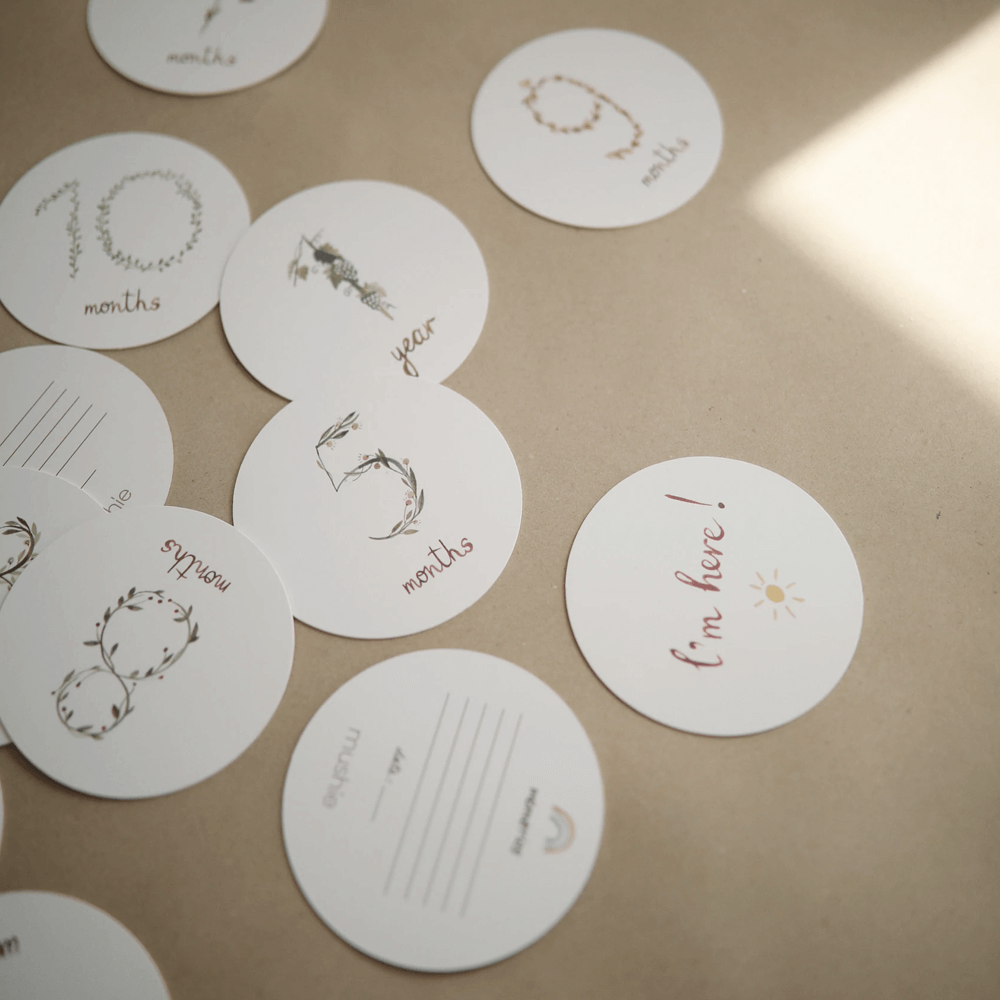 Mushie Milestone Cards