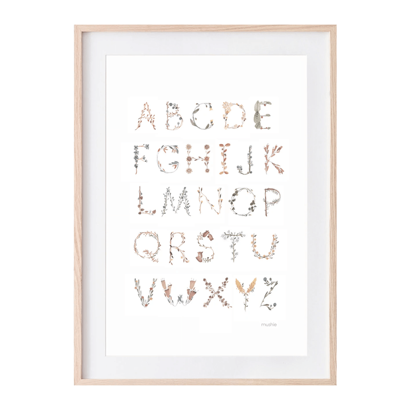 Mushie Alphabet Poster