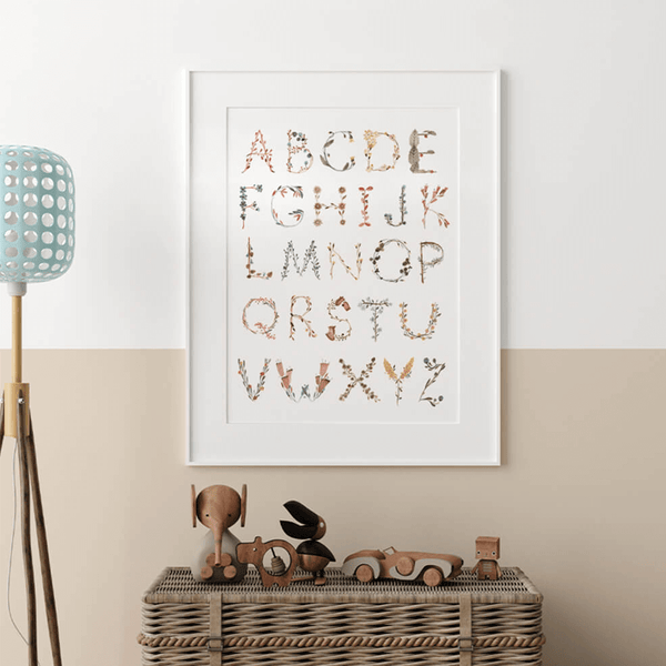 Mushie Alphabet Poster