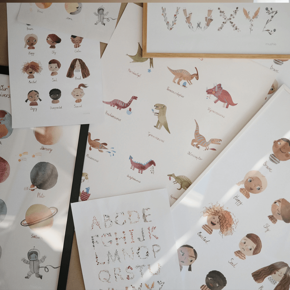 Mushie Alphabet Poster