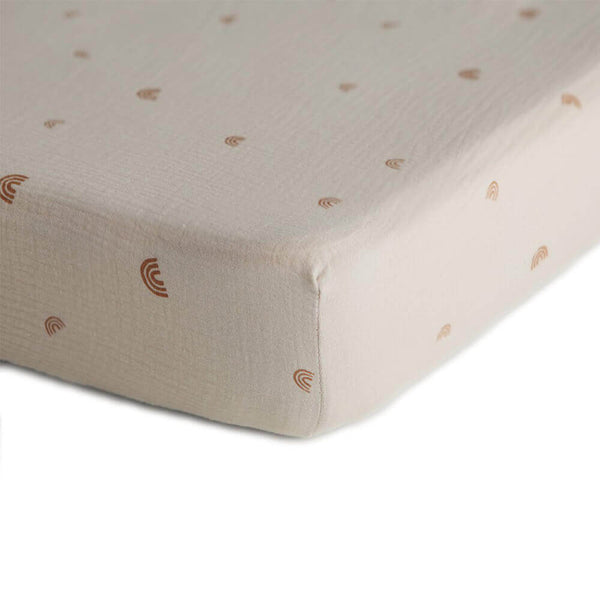 Mushie Crib/Bassinet Sheet - Rainbow
