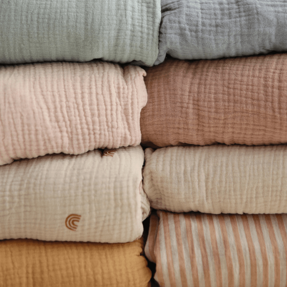 Mushie Crib/Bassinet Sheet - Fog