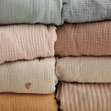 Mushie Crib/Bassinet Sheet - Fog
