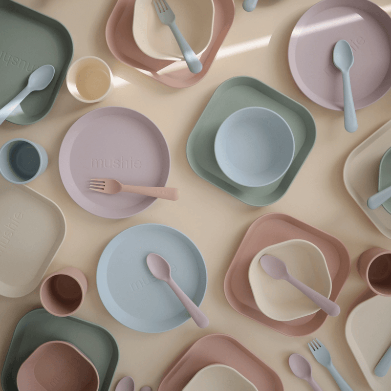 Mushie Fork & Spoon Set - Blush