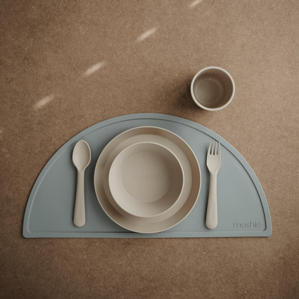 Mushie Fork & Spoon Set - Vanilla