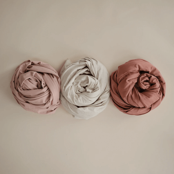 Mushie Organic Cotton Baby Wrap Carrier - Blush