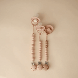 Mushie Luna Pacifier Clip - Blush