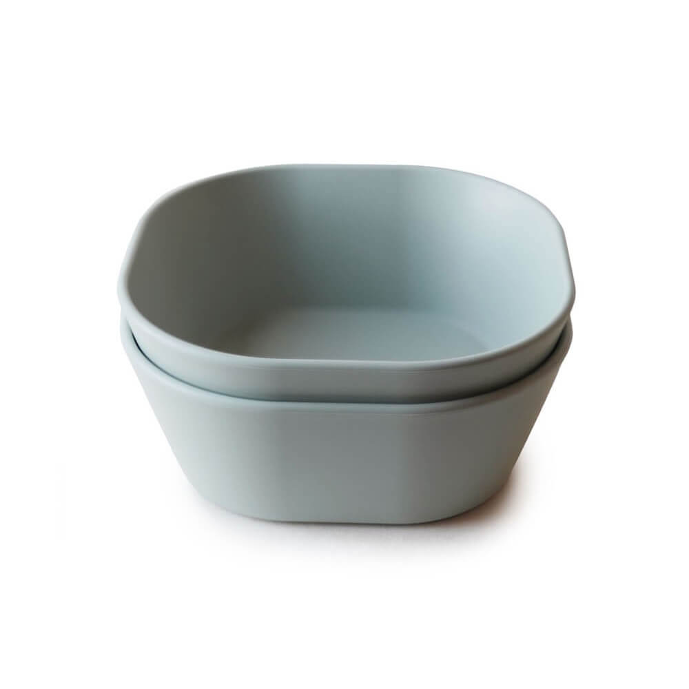 Mushie Set of 2 Square Dinner Bowls - Sage