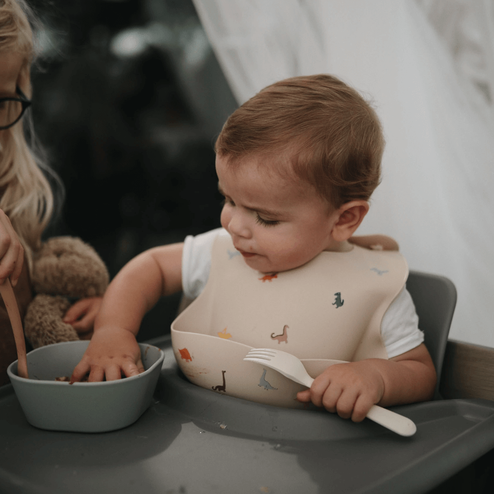 Mushie Set of 2 Square Dinner Bowls - Sage