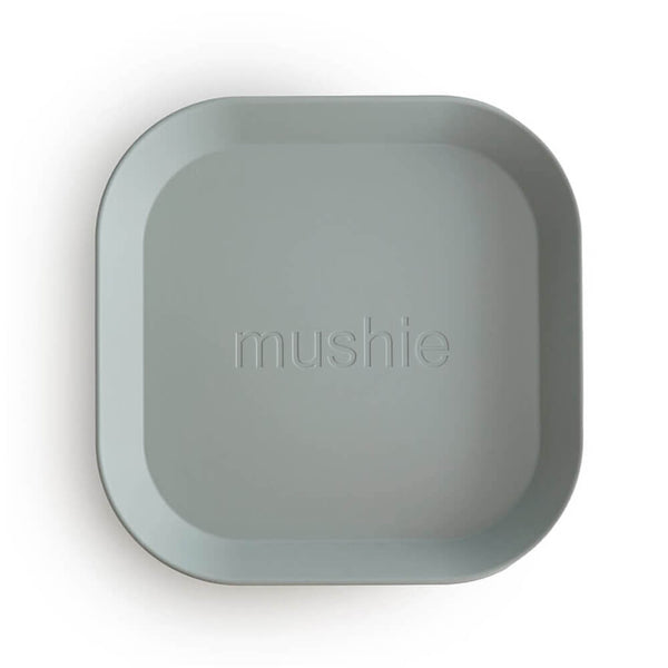 Mushie Square Dinner Plates - Sage