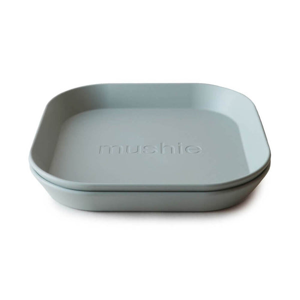 Mushie Square Dinner Plates - Sage