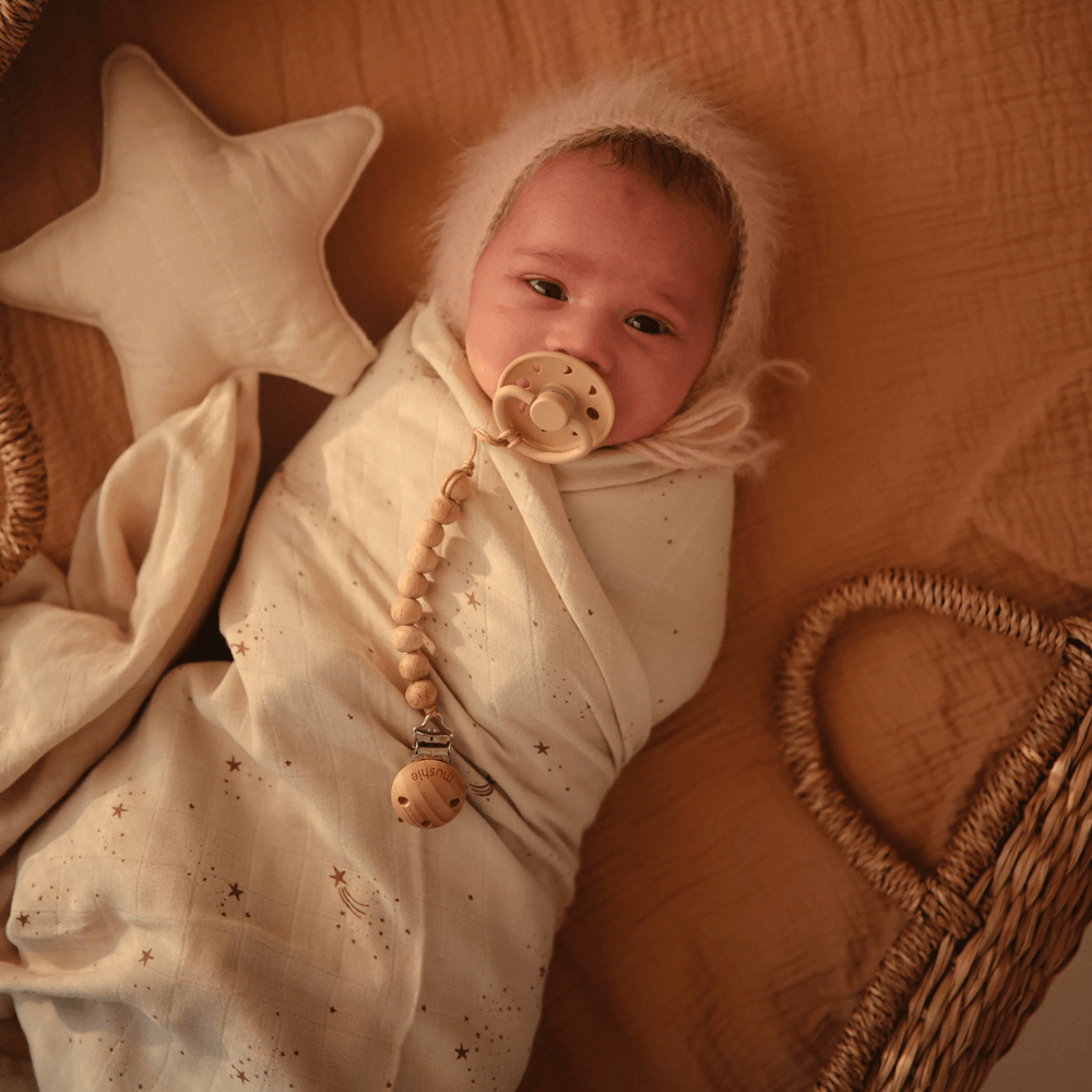 Mushie Swaddle - Falling Stars