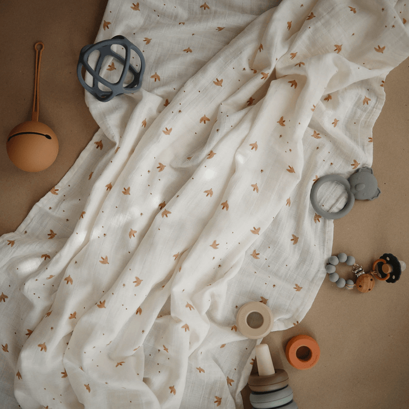 Mushie Swaddle - Sparrows