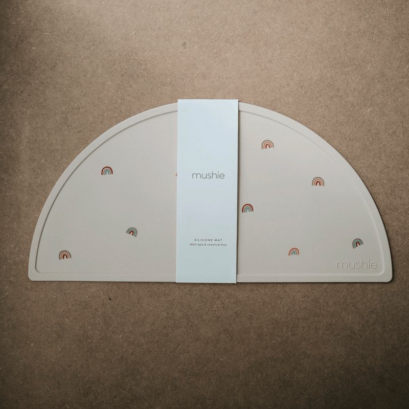 Mushie Silicone Place Mat - Rainbows