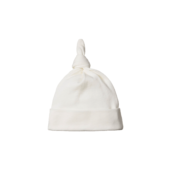 Nature Baby Cotton Knotted Beanie - Natural