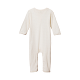 Nature Baby Pointelle Henley Pyjama Suit - Natural