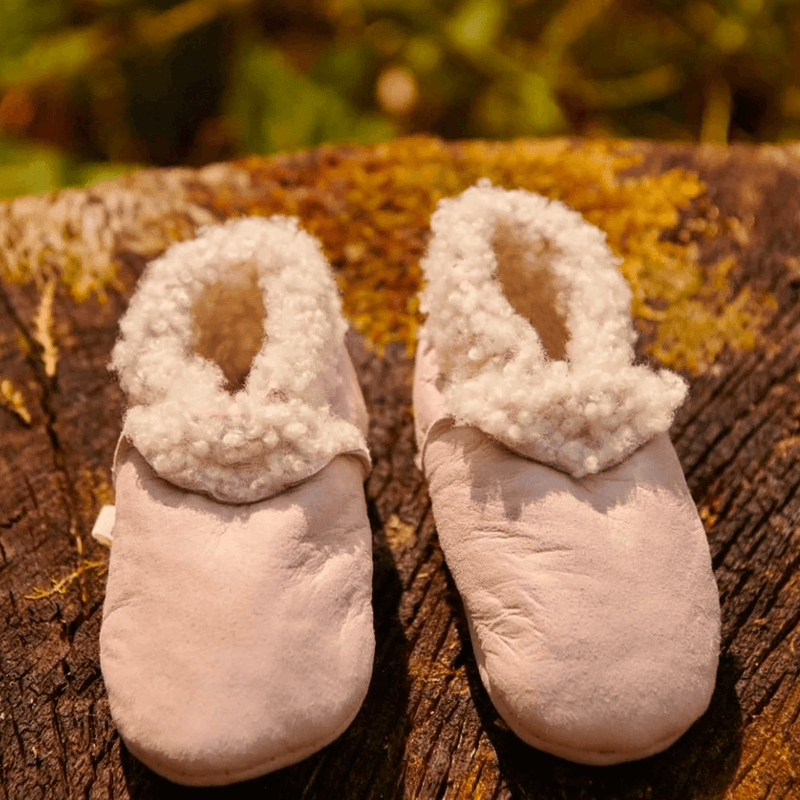 Lambskin baby booties hotsell