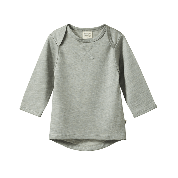 Nature Baby Merino Essential Tee - Grey Marl