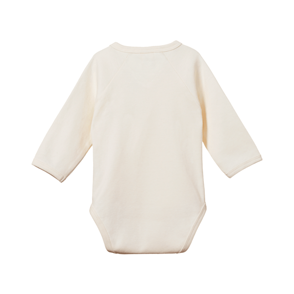 Nature Baby Kimono Long Sleeve Bodysuit - Natural