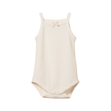 Nature Baby Cotton Pointelle Camisole Bodysuit - Natural