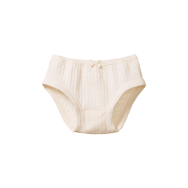 Nature Baby Pointelle Knickers - Natural