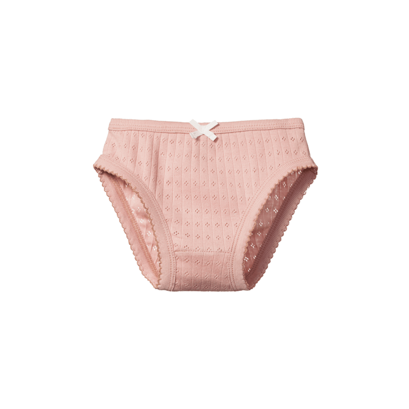 Nature Baby Pointelle Knickers - Rosebud