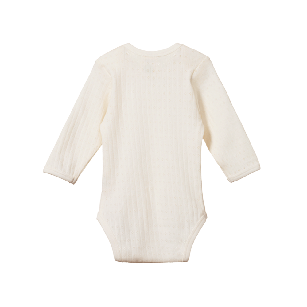 Nature Baby Pointelle Longsleeve Bodysuit - Natural