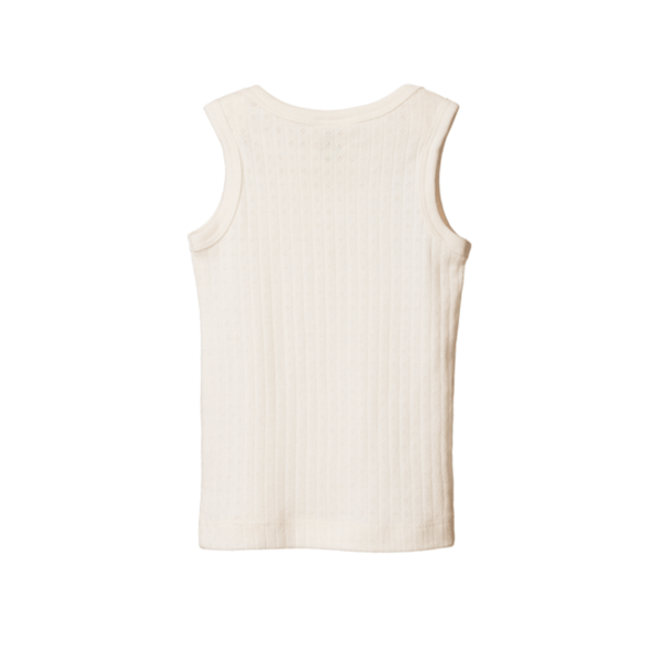 Nature Baby Cotton Pointelle Singlet - Natural