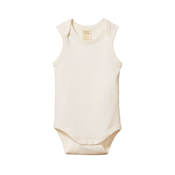 Nature Baby Cotton Singlet Bodysuit - Natural